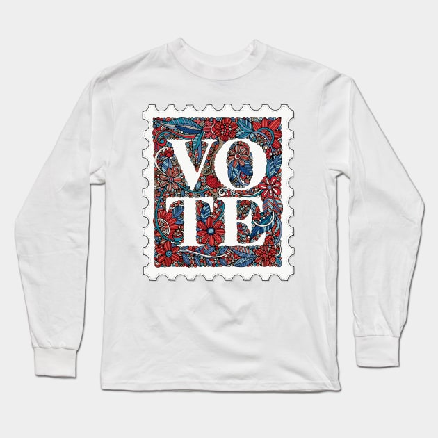 Vote Long Sleeve T-Shirt by Valentina Harper